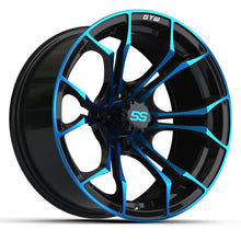 15&Prime; GTW&reg; Spyder Wheel – Black with Blue PN# 19-308 GTW 