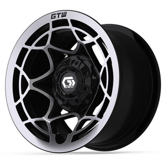 12″ GTW® Nexus Gloss Black with Silver Face Wheel