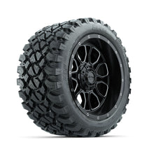 Set of (4) 14 in GTW Volt Machined & Black Wheels with 23x10-R14 Nomad All-Terrain Tires