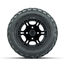 GTW Spyder Matte Black 10 in Wheels with 18x9.50-10 Rogue All Terrain Tires  Full Set