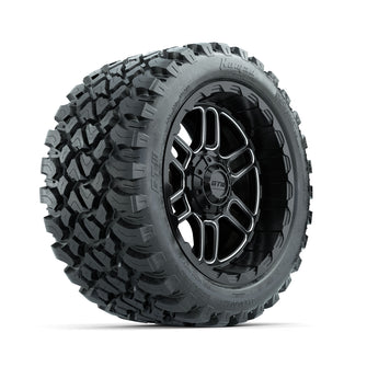 Set of (4) 14 in GTW Titan Machined & Black Wheels with 23x10-R14 Nomad All-Terrain Tires