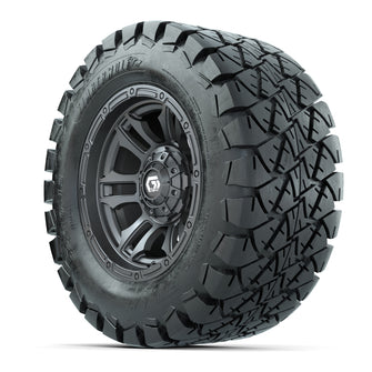 GTW Shogun Gunmetal 12 in Wheels with 22x10-12 Timberwolf All-Terrain Tires  Full Set