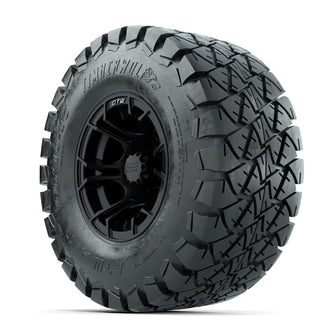 GTW Spyder Matte Black 10 in Wheels with 22x10-10 Timberwolf All Terrain Tires – Full Set