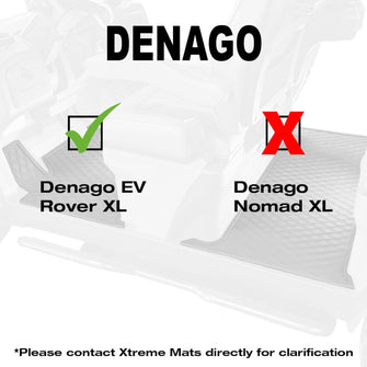 Xtreme Front Floor Mat for Denago Rover XL  Black/Grey