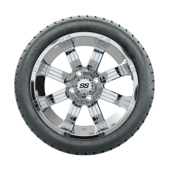 14ù GTW Tempest Chrome Wheels with Mamba Street Tires  Set of 4