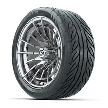 GTW® Boost Chrome 14 in Wheels with 205/40-R14 Fusion GTR Steel Belted Street Tires – Full Set