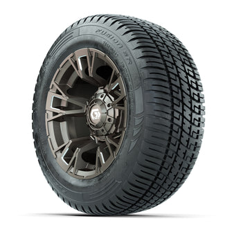 GTW Vandal Satin Bronze/Machined 12 in Wheels with 215/50-R12 Fusion S/R Steel Belt Radial Tires  Full Set