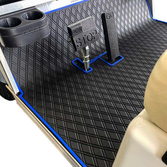 Xtreme Floor Mats for Club Car DS (82-13) / Villager (82-18) - Black/Blue