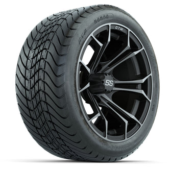 GTW Spyder Matte Grey 14 in Wheels with 225/30-14 Mamba Street Tires  Full Set