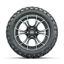 GTW Spyder Machined/Grey 14 in Wheels with 23x10.00-14 Rogue All Terrain Tires – Full Set