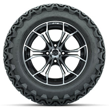 GTW Spyder Machined/Black 14 in Wheels with 23x10-14 GTW Predator All-Terrain Tires  Full Set