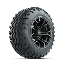 GTW Spyder Machined/Grey 12 in Wheels with 22x11.00-12 Rogue All Terrain Tires – Full Set