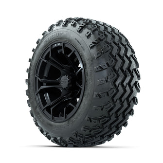 GTW Spyder Matte Black 12 in Wheels with 22x11.00-12 Rogue All Terrain Tires  Full Set