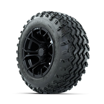 GTW Spyder Matte Black 12 in Wheels with 22x11.00-12 Rogue All Terrain Tires – Full Set