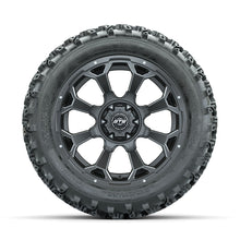 GTW Raven Ball Milled/Matte Grey 14 in Wheels with 23x10.00-14 Rogue All Terrain Tires  Full Set