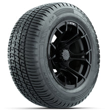 GTW Spyder Matte Black 12 in Wheels with 215/50-R12 Fusion S/R Street Tires  Full Set