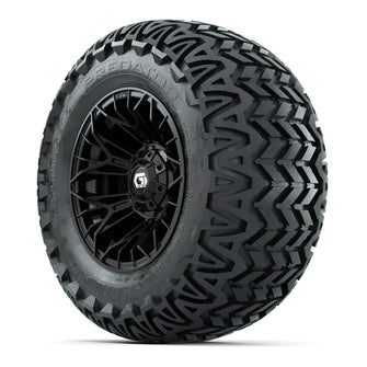 Set of (4) 12 in GTW® Stellar Black Wheels with 23x10.5-12 Predator All-Terrain Tires