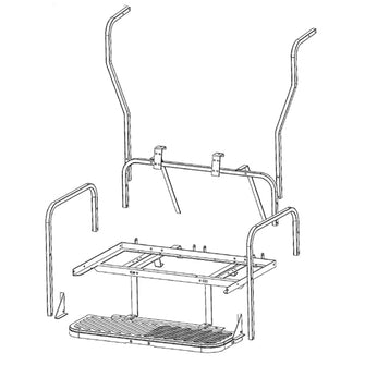 2000.5-Up Club Car DS - GTW Mach3 Flip Seat Frame