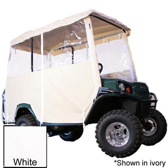 RedDot Yamaha G29/Drive w/ 80&Prime; RedDot Top 4-Passenger White 3-Sided Over-The-Top Vinyl Enclosure (Years 2006-2017) PN# 62530