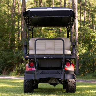 RedDot EZGO Express S4 Elite with 80ù Non Modular Top Beige 3-Sided Track Style Vinyl Enclosure (Years 2023-Up)