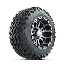 GTW Omega Machined/Black 12 in Wheels with 22x11.00-12 Rogue All Terrain Tires  Full Set