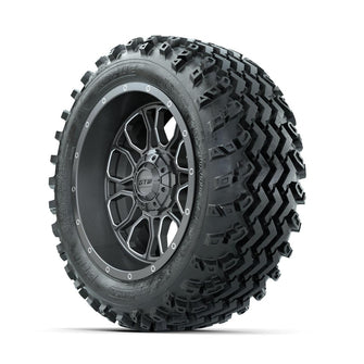 GTW Volt Gunmetal/Machined 14 in Wheels with 23x10.00-14 Rogue All Terrain Tires – Full Set