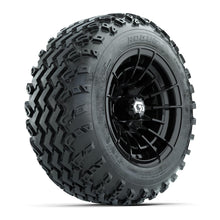 GTW® Boost Gloss Black 12 in Wheels with 22x11.00-12 Rogue All-Terrain Tires – Full Set