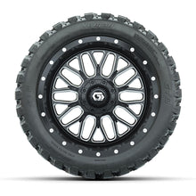 Set of (4) 14 in GTW® Helix Machined & Black Wheels with 23x10-R14 Nomad All-Terrain Tires