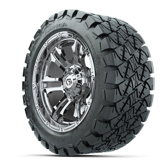 GTW® Shogun Chrome 14 in Wheels with 22x10-14 Timberwolf All-Terrain Tires – Full Set