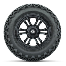 GTW® Shogun Gloss Black 14 in Wheels with 23x10-14 Predator All-Terrain Tires – Full Set