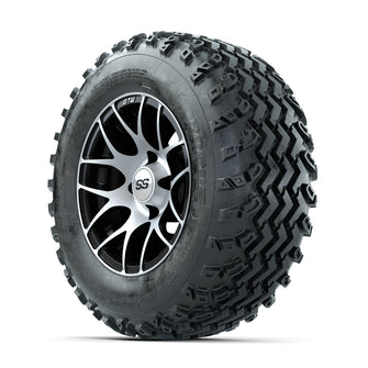 GTW Pursuit Machined/Black 12 in Wheels with 23x10.00-12 Rogue All Terrain Tires  Full Set