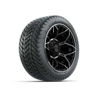 Set of (4) 12 in GTW® Stellar Machined & Black Wheels with 215/35-12 Mamba Street Tires