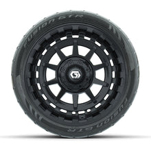 GTW Barricade Gloss Black 14 in Wheels with 205/40-R14 Fusion GTR Steel Belted Street Tires  Full Set