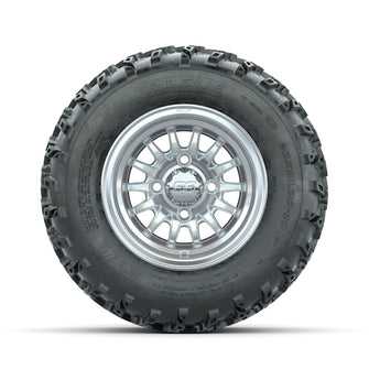 GTW Medusa Machined/Silver 10 in Wheels with 20x10.00-10 Rogue All Terrain Tires  Full Set