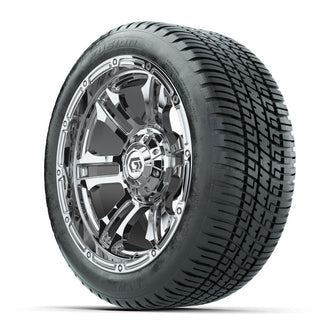 GTW® Shogun Chrome 14 in Wheels with 205/30-14 Fusion Street Tires – Full Set