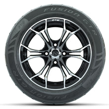 GTW Spyder Machined/Black 14 in Wheels with 255/45-R14 Fusion GTR Street Tires  Full Set