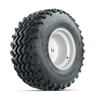 GTW Steel White 3:5 Offset 10 in Wheels with 22x11.00-10 Rogue All Terrain Tires  Full Set