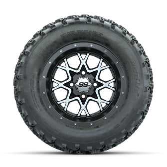 GTW Vortex Machined/Matte Grey 12 in Wheels with 23x10.00-12 Rogue All Terrain Tires  Full Set