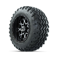 GTW Vortex Machined/Matte Black 12 in Wheels with 22x11.00-12 Rogue All Terrain Tires  Full Set