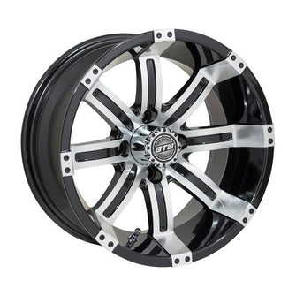 14" GTW Tempest Black with Machined Accents Wheel (3:4 Offset)