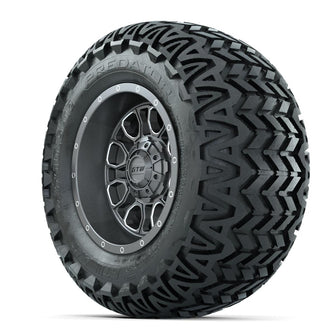 GTW Volt Gunmetal/Machined 12 in Wheels with 23x10.5-12 Predator All Terrain Tires – Full Set