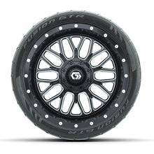 Set of (4) 14 in GTW® Helix Machined & Black Wheels with 205/40-R14 Fusion GTR Street Tires