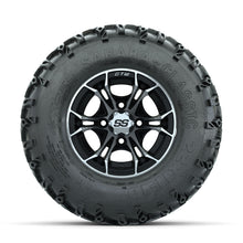 GTW Spyder Machined/Black 10 in Wheels with 22x11-10 Sahara Classic All Terrain Tires  Full Set