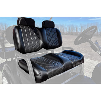 MadJax Aviator Club Car Precedent/Tempo/Onward Black Front Seat Cushions (Years 2012-Up)