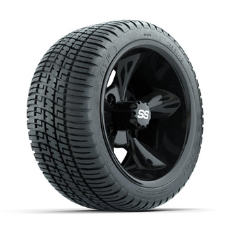 GTW Godfather Black 12 in Wheels with 205/30-12 Fusion Street Tires  Full Set