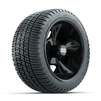 GTW Godfather Black 12 in Wheels with 205/30-12 Fusion Street Tires – Full Set