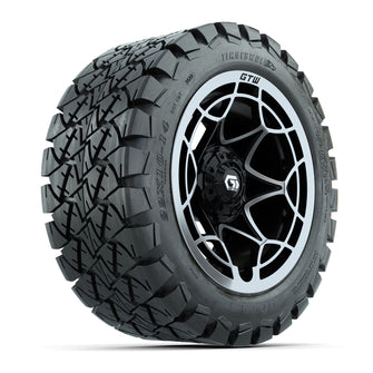 GTW Nexus Gloss Black/Silver 14 in Wheels with 22x10-14 Timberwolf All-Terrain Tires  Full Set