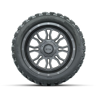 GTW Volt Gunmetal/Machined 14 in Wheels with 23x10-R14 Nomad All Terrain Tires - Full Set