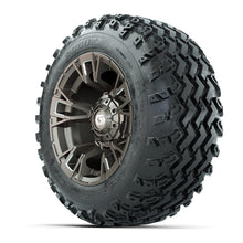 GTW® Vandal Satin Bronze/Machined 12 in Wheels with 22x11.00-12 Rogue All-Terrain Tires – Full Set