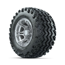 GTW Spyder Silver Brush 10 in Wheels with 20x10-10 Sahara Classic All Terrain Tires  Full Set